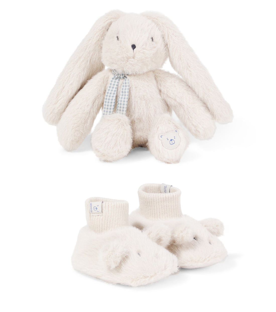 Conjunto de nascimento – Peluche + Botinhas (Urso ou Coelho)