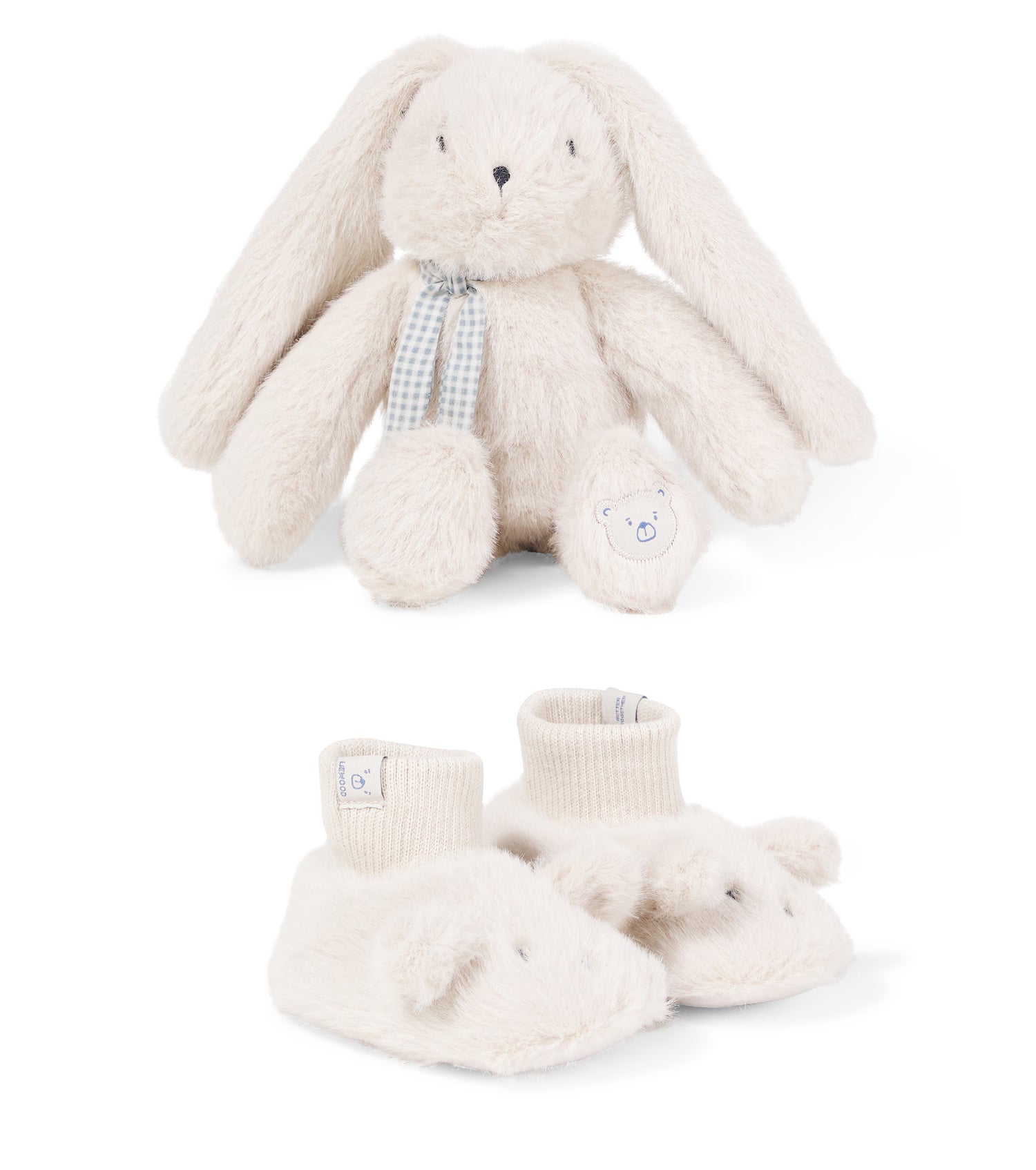 Conjunto de nascimento – Peluche + Botinhas (Urso ou Coelho)