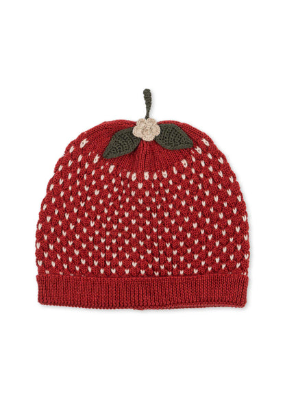 Gorro Strawberry em Lã Merino