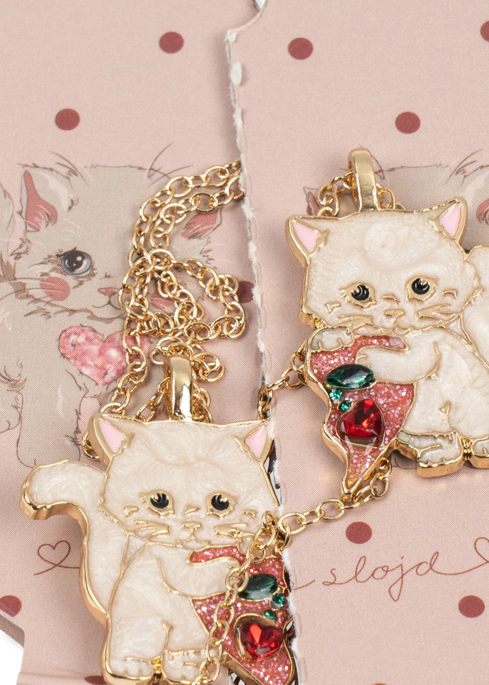 Colares da Amizade Kitty Gold – 2 Unidades