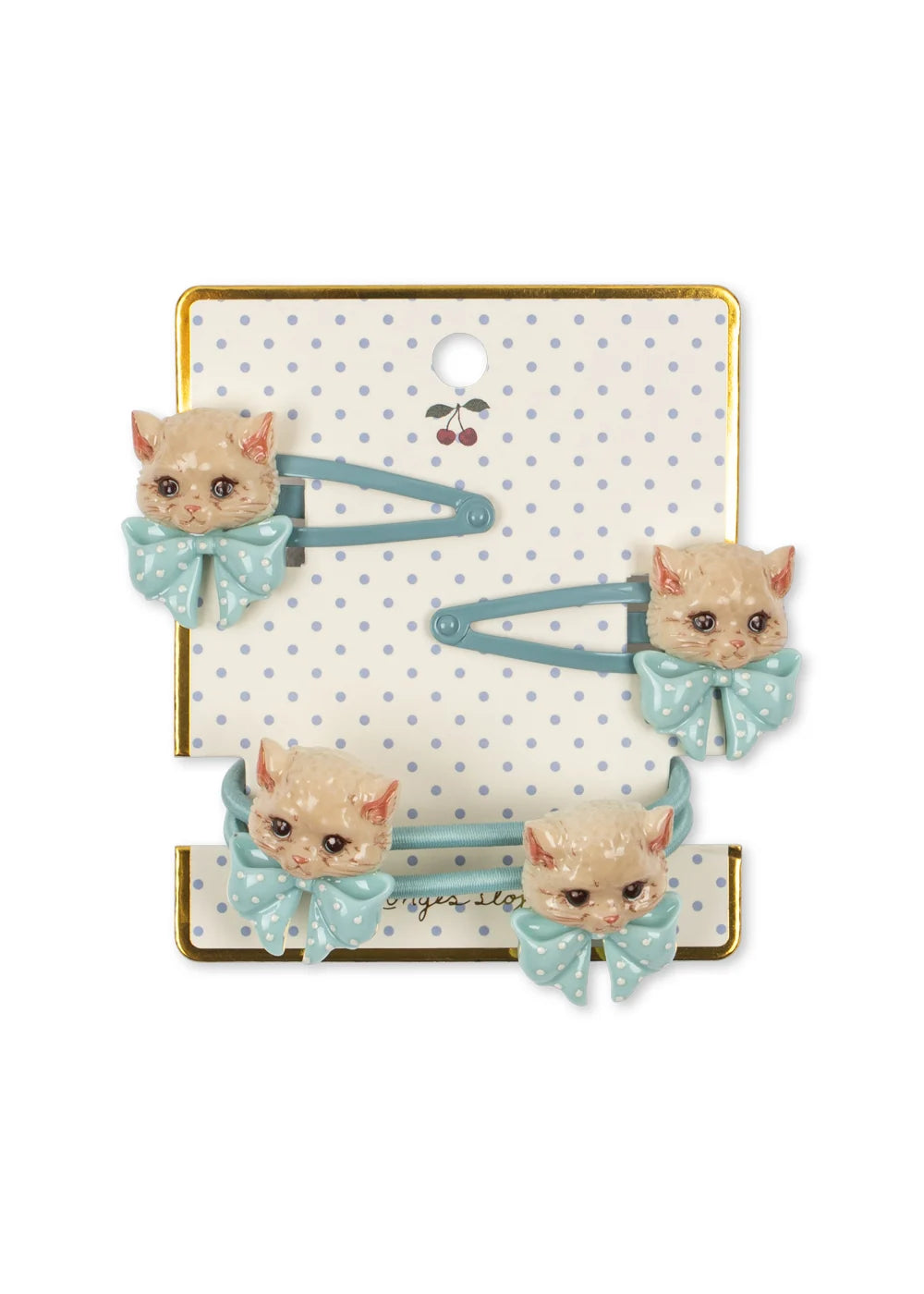 Conjunto de Ganchos e Elásticos Kitty para Criança