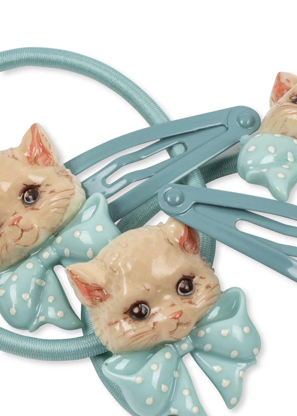 Conjunto de Ganchos e Elásticos Kitty para Criança