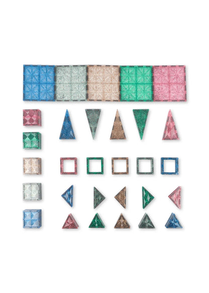 Conjunto de Construção Magnética com Glitter – 100 Peças