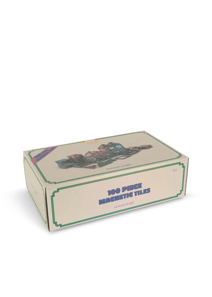 Conjunto de Construção Magnética com Glitter – 100 Peças