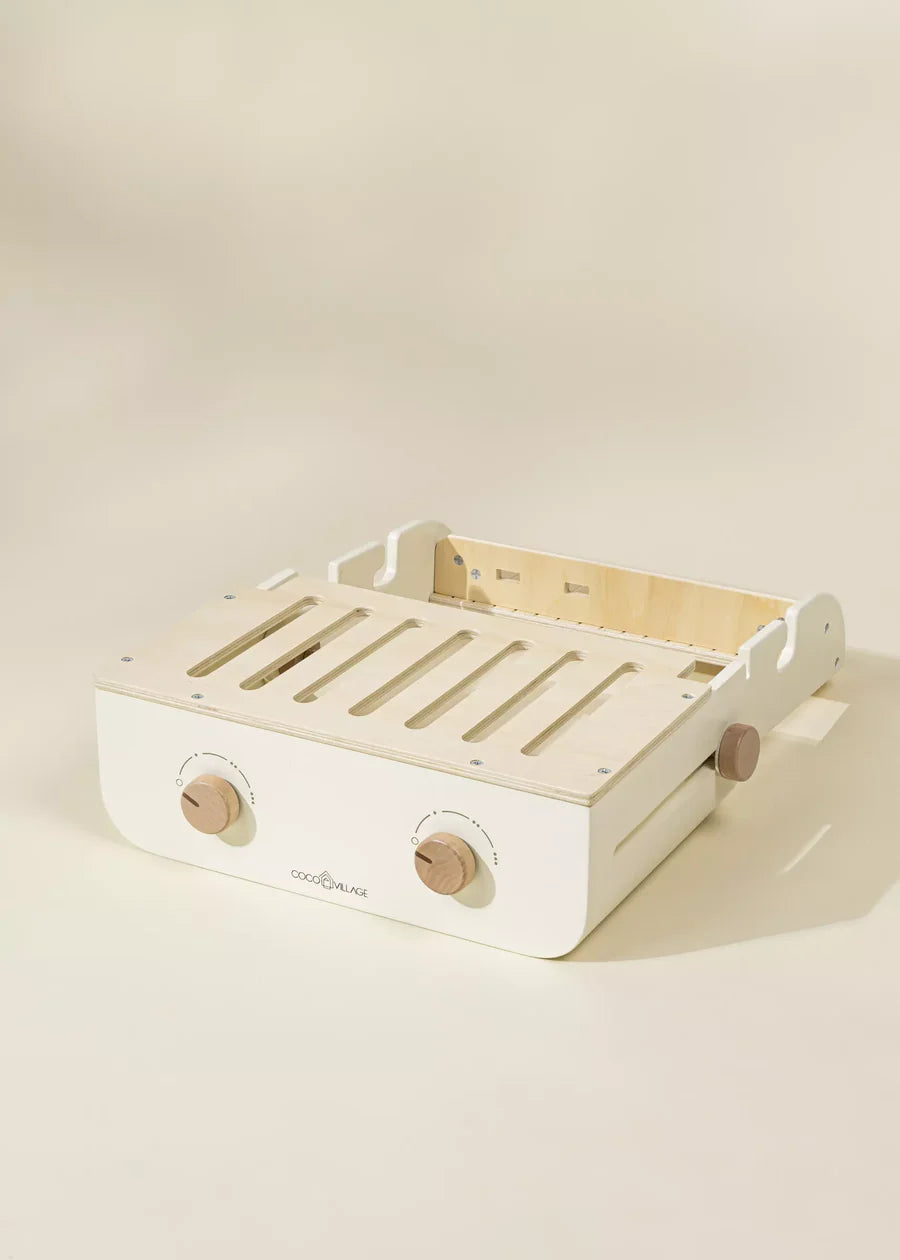 Conjunto de barbacoa de madera