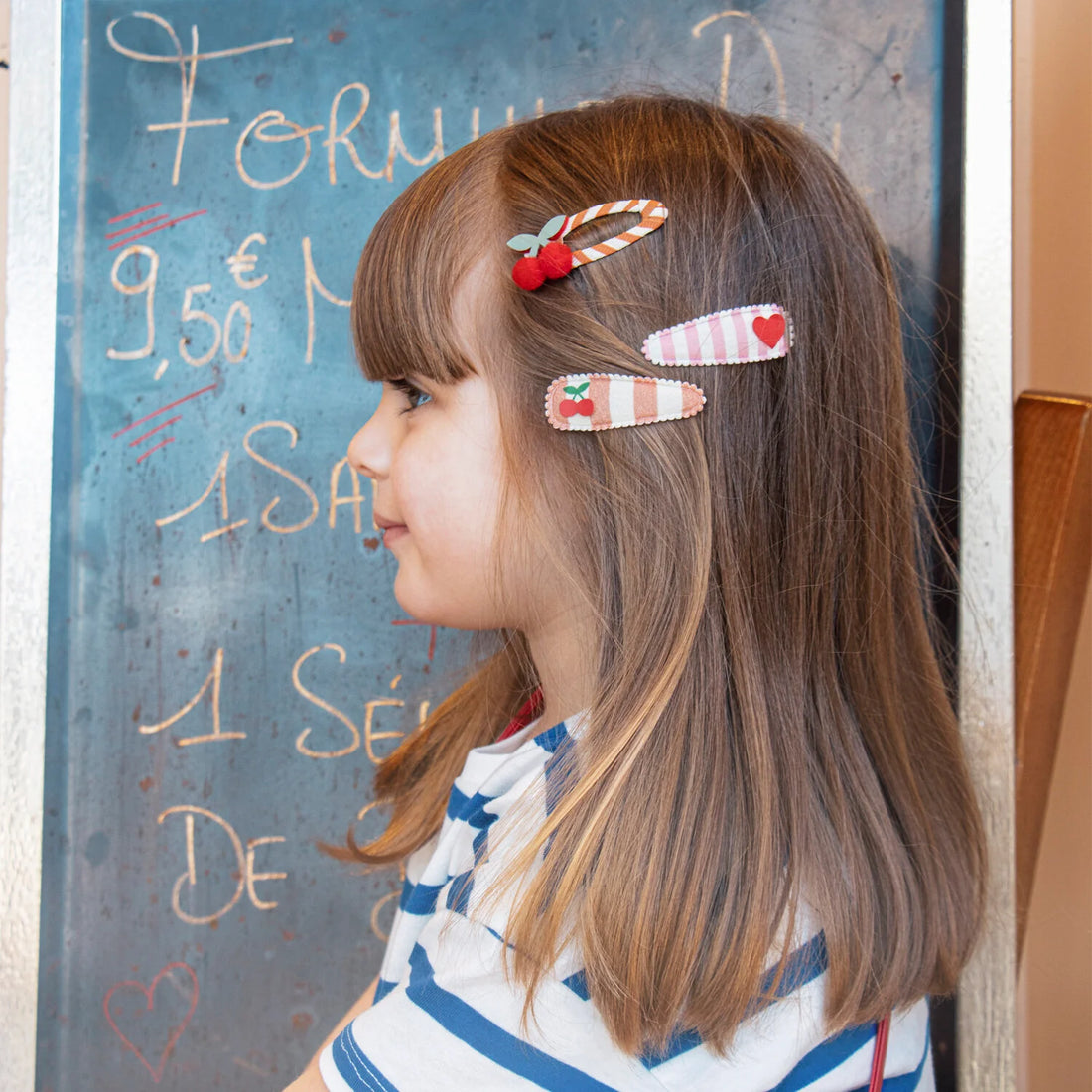 Ganchos cabelo Stripy Cherry