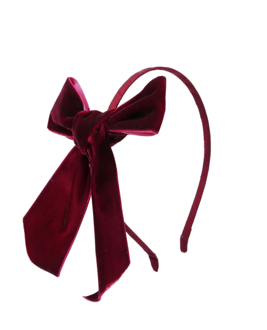 Diadema con lazo (carmesí)