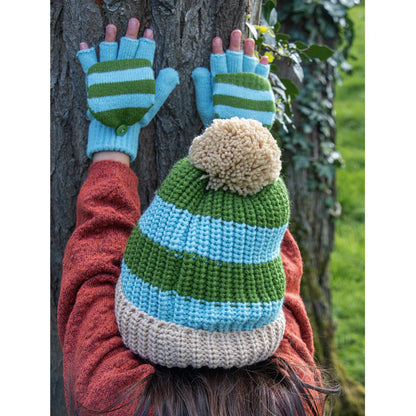 Gorro riscas verde