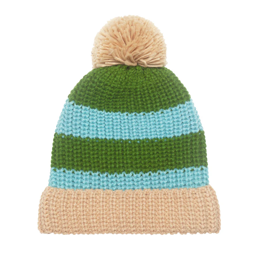 Gorro riscas verde
