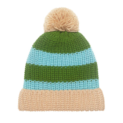 Gorro riscas verde