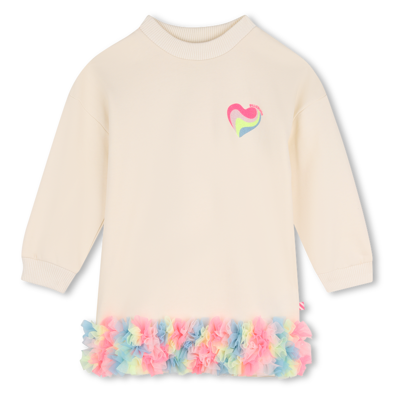Vestido em Fleece com Folhos de Tule BILLIEBLUSH