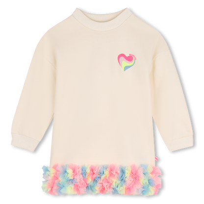 Vestido em Fleece com Folhos de Tule BILLIEBLUSH