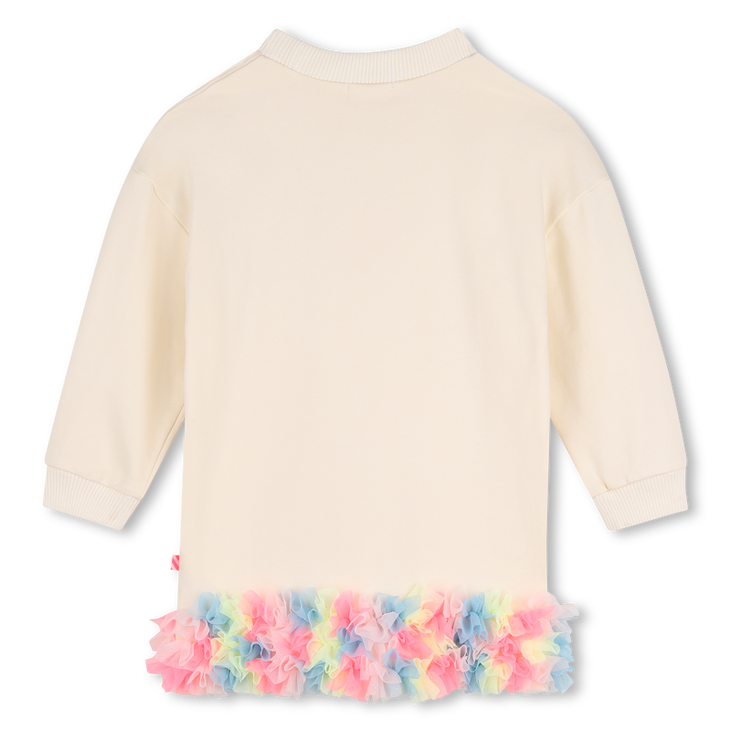 Vestido em Fleece com Folhos de Tule BILLIEBLUSH