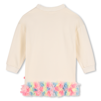 Vestido em Fleece com Folhos de Tule BILLIEBLUSH