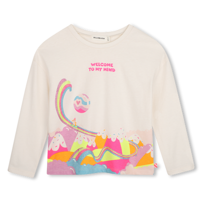 T-shirt de Manga Comprida com Tachas Brilhantes BILLIEBLUSH