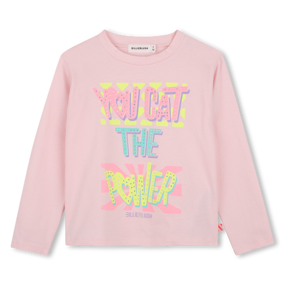 T-shirt de Manga Comprida com Strass BILLIEBLUSH