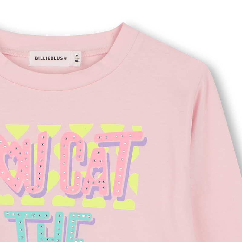 T-shirt de Manga Comprida com Strass BILLIEBLUSH