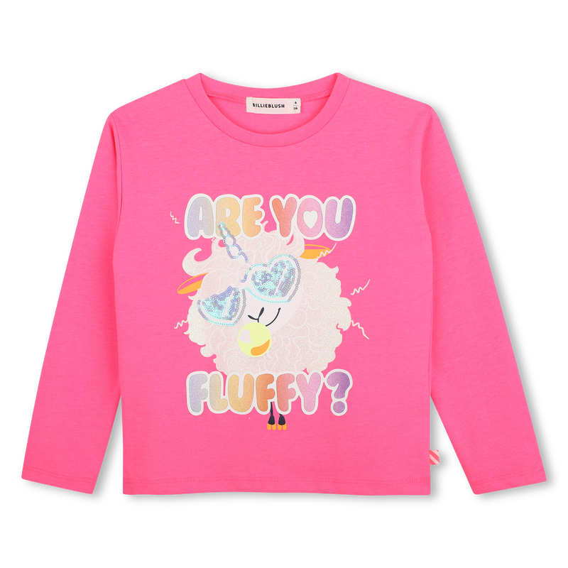 T-shirt de Manga Comprida com Glitter e Lantejoulas BILLIEBLUSH