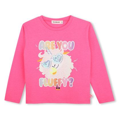 T-shirt de Manga Comprida com Glitter e Lantejoulas BILLIEBLUSH