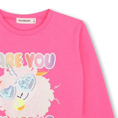 T-shirt de Manga Comprida com Glitter e Lantejoulas BILLIEBLUSH