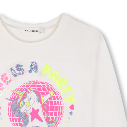T-shirt de Manga Comprida com Glitter e Lantejoulas BILLIEBLUSH