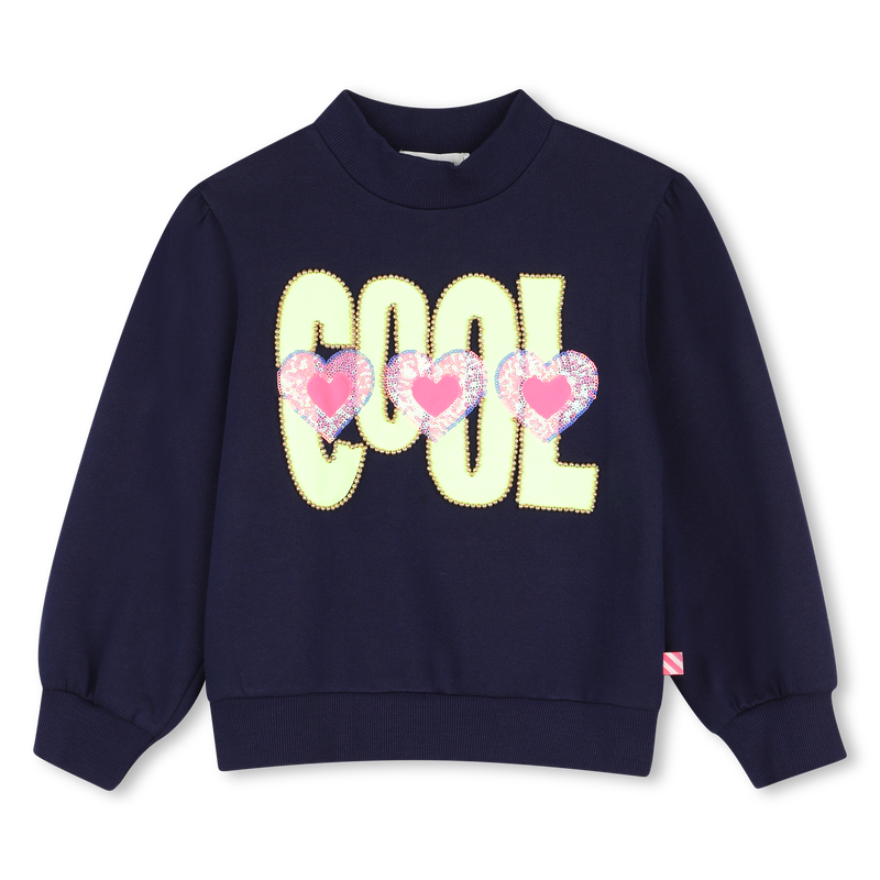 Sweatshirt em Fleece com Missangas e Lantejoulas BILLIEBLUSH
