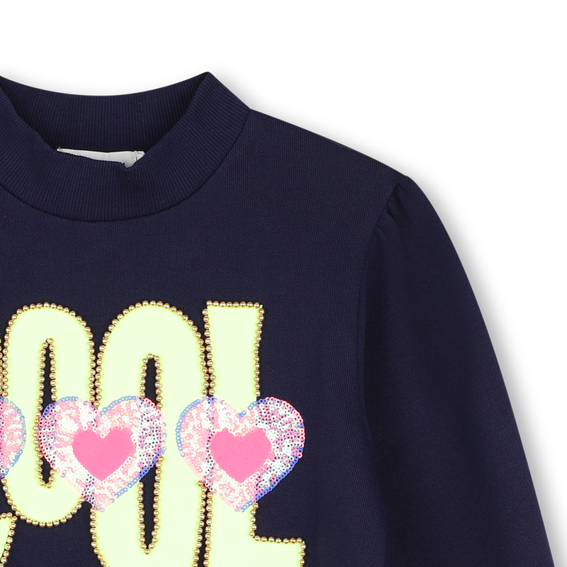 Sweatshirt em Fleece com Missangas e Lantejoulas BILLIEBLUSH