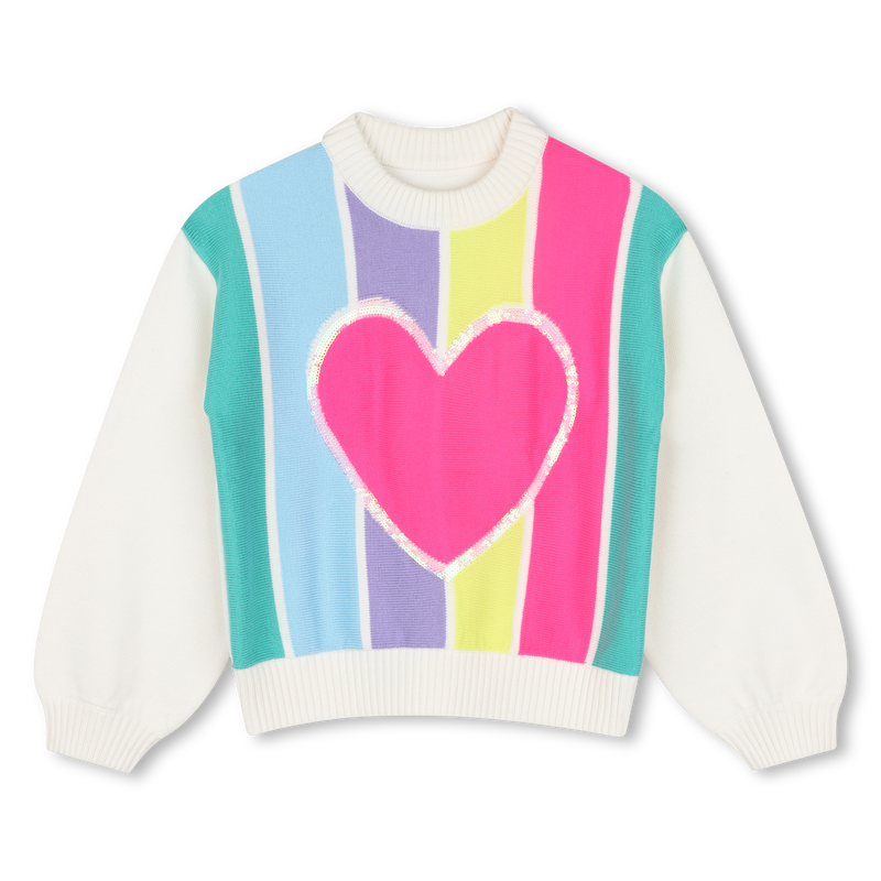 Camisola de Malha às Riscas com Corações BILLIEBLUSH