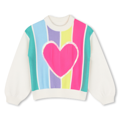 Camisola de Malha às Riscas com Corações BILLIEBLUSH