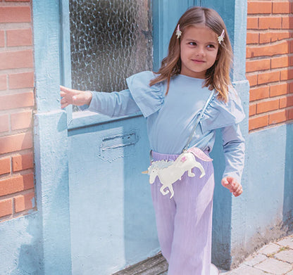 Cartera &quot;unicornio&quot; con purpurina