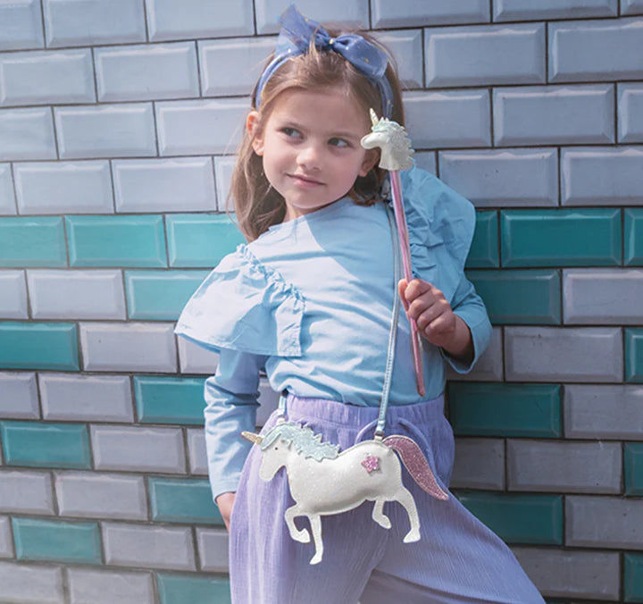 Cartera &quot;unicornio&quot; con purpurina
