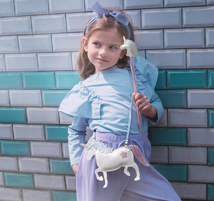 Cartera &quot;unicornio&quot; con purpurina