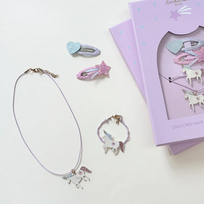 Conjunto de gancho y collar &quot;Unicornio&quot;