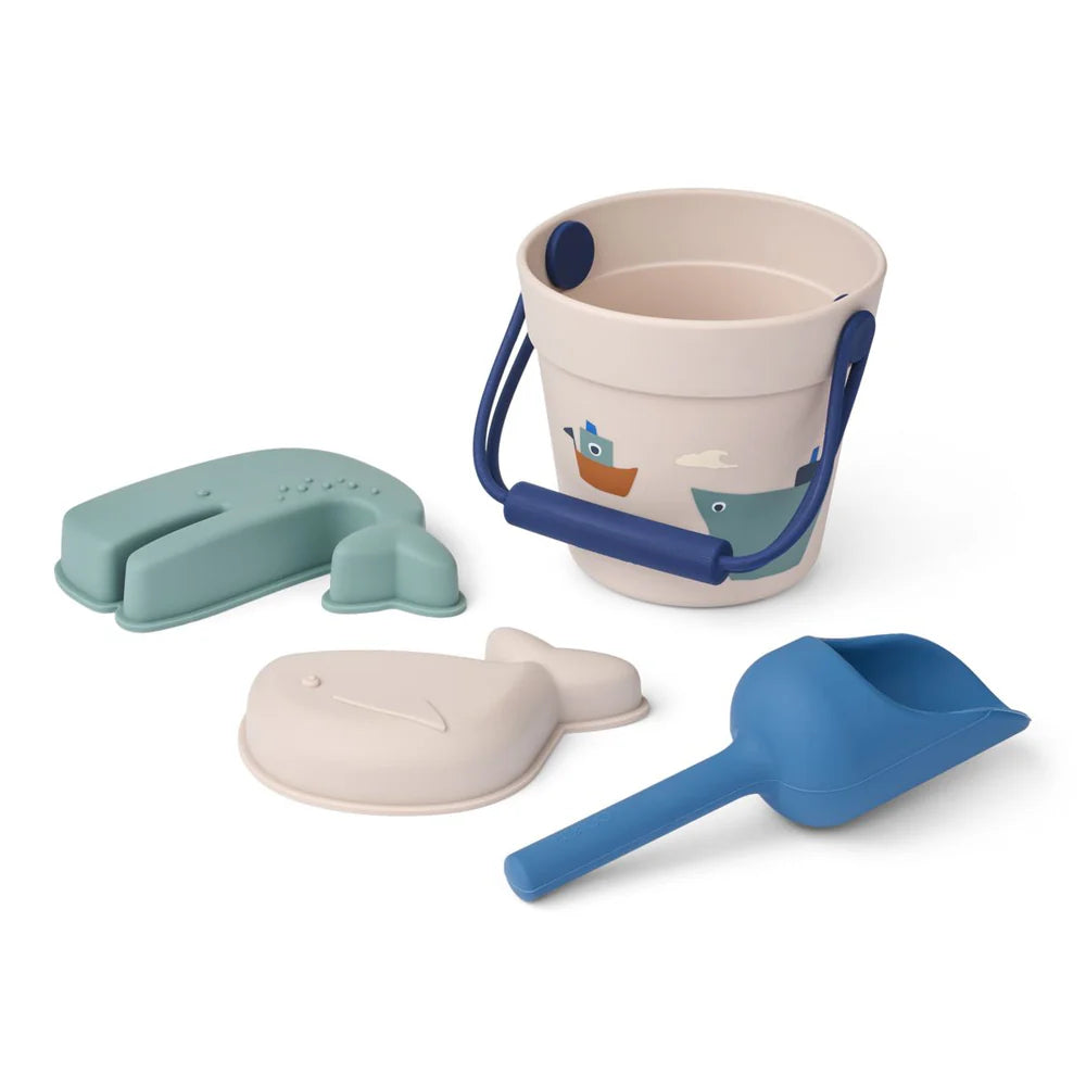 Conjunto Mini de Praia Kit – Balde, Pá e Moldes