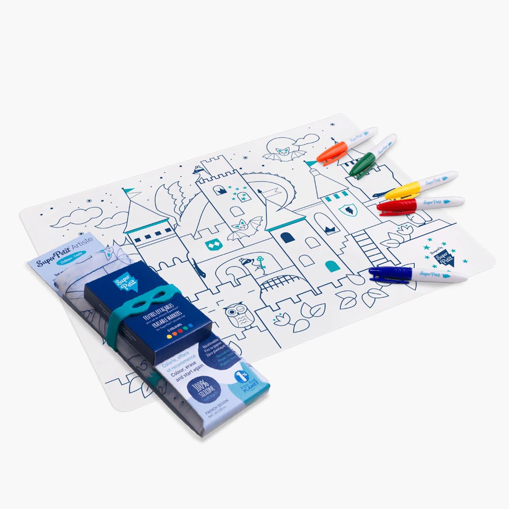 Manteles individuales de silicona para colorear 