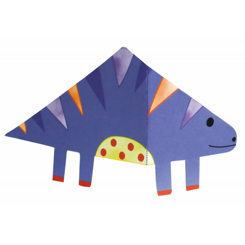 Kit de pintura en acuarela y origami - Dinosaurios