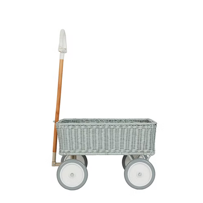 Carrinho em Rattan Olli Ella – Wonder Wagon Vintage Blue