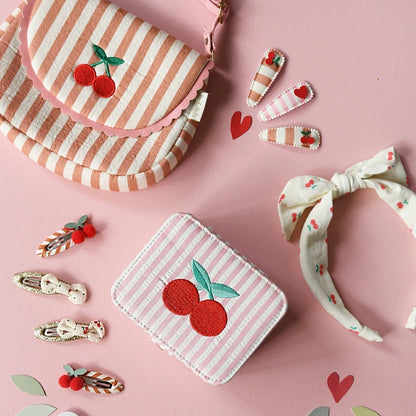 Cherry and Striped Jewelry Box