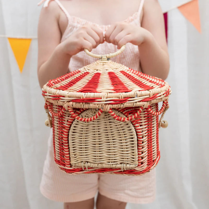 Small &quot;Circus Tent&quot; storage basket