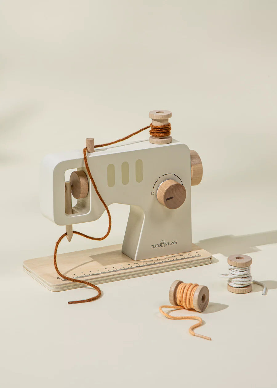 maquina de coser de madera
