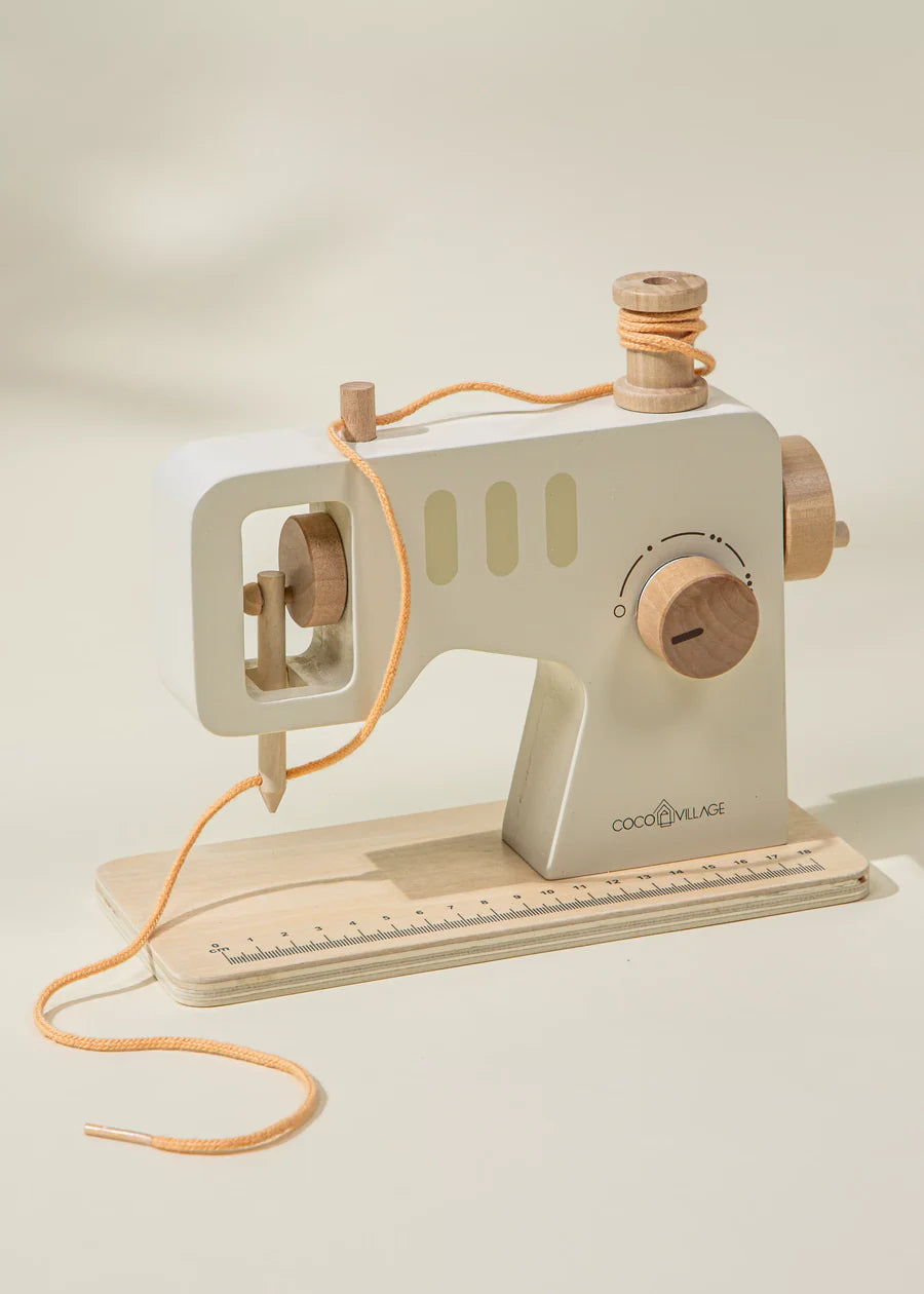 maquina de coser de madera