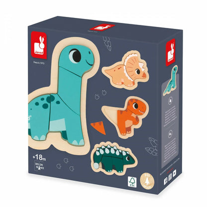 4 rompecabezas progresivos de dinosaurios