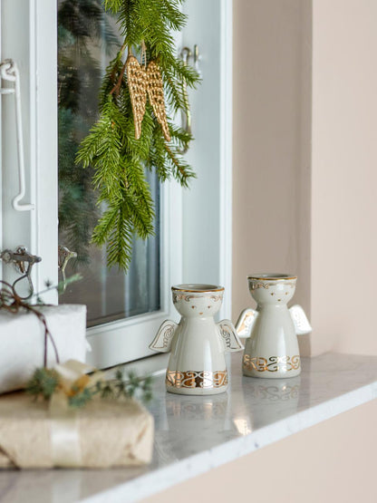 Conjunto de Castiçais Faella Bloomingville – Anjos de Natal
