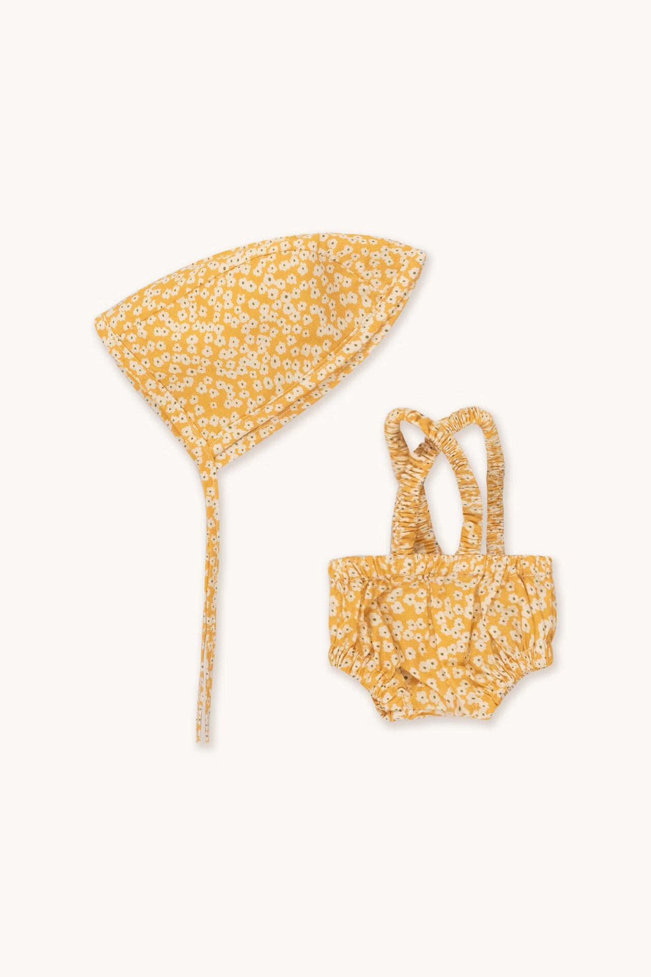 Gommu Yellow Flowers - Pantalones cortos y sombrero