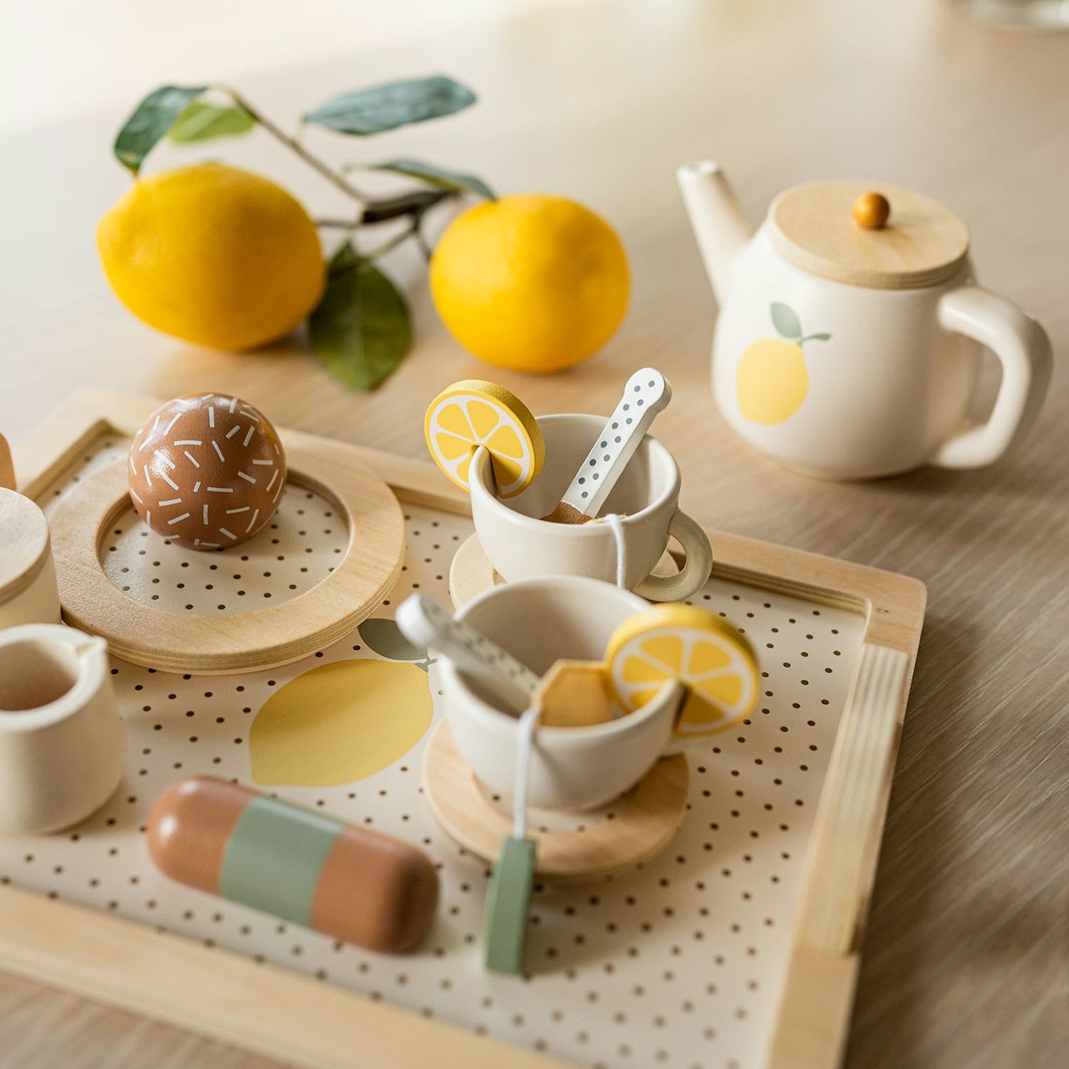 Conjunto de Chá de Madeira – Afternoon Tea Lemon | Jabadabado