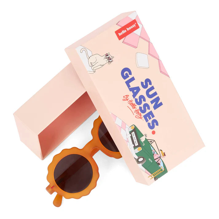 Gafas de sol flor naranja