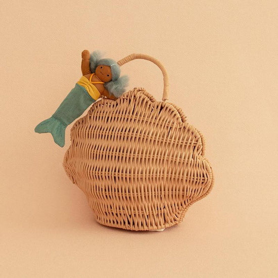 Olli Ella Rattan Shell Basket - limited edition