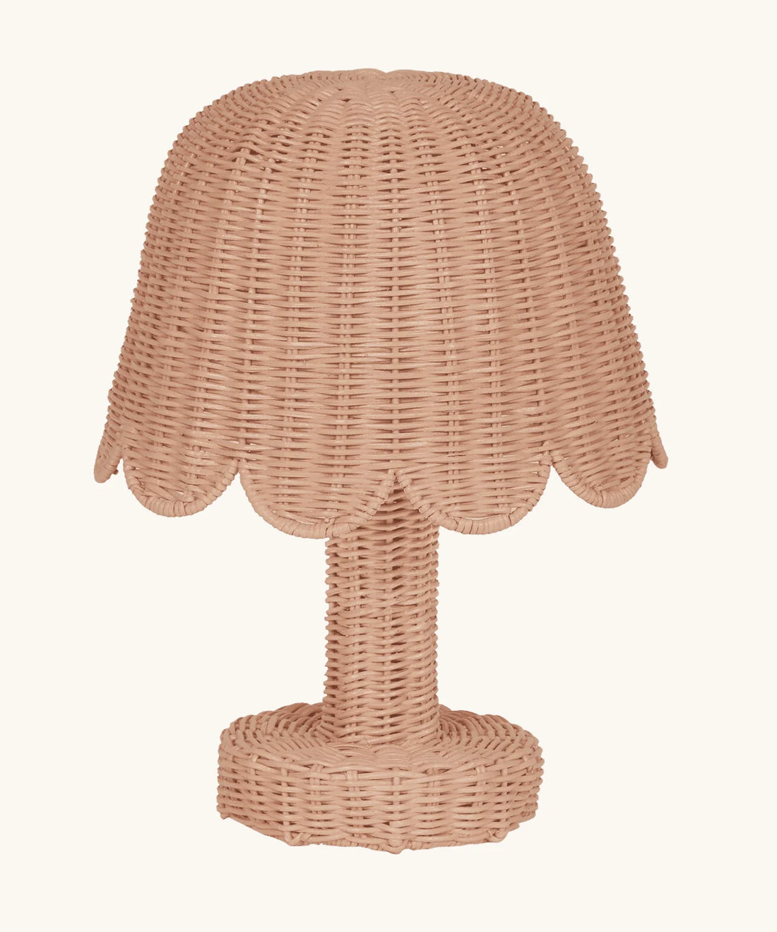 Olli Ella – Candeeiro Petal Lamp em Rattan | Seashell Pink