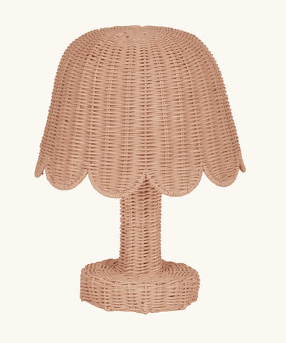 Olli Ella – Candeeiro Petal Lamp em Rattan | Seashell Pink