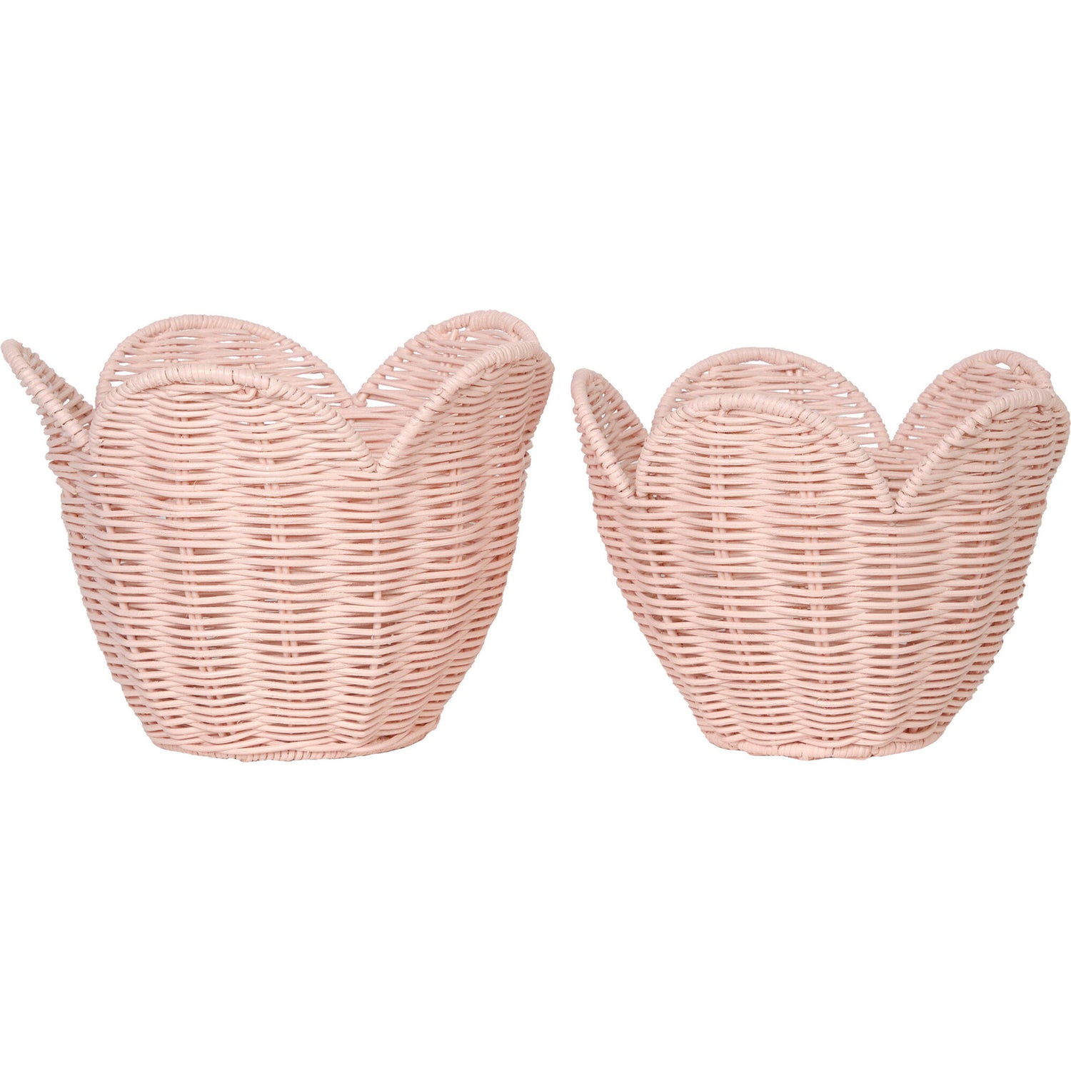 Conjunto de Cestos em Rattan Lily – Blush
